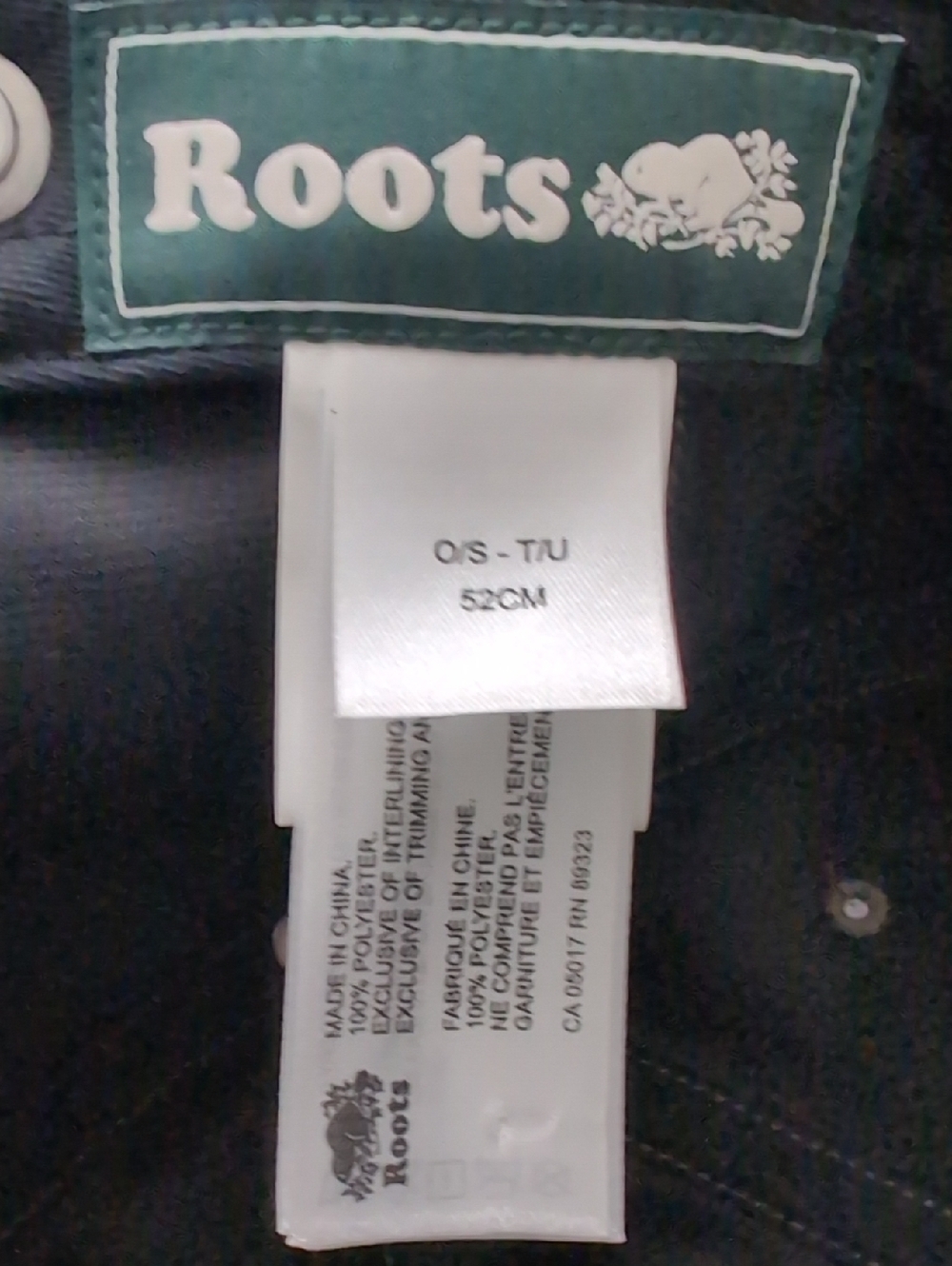 Roots Canada Green Faux Suede Adjustable Strap Ball Cap. - Picture 7 of 8